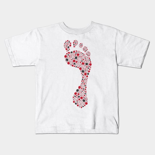 carbon footprint Kids T-Shirt by somatosis